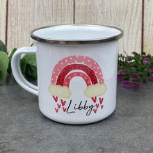 Load image into Gallery viewer, Personalised Rainbow Enamel Mug