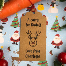 Load image into Gallery viewer, Personalised Rudolph&#39;s Carrot Tag-9-The Persnickety Co
