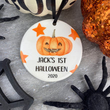 Load image into Gallery viewer, Personalised 1st Halloween Hanging Decoration