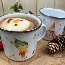 Load image into Gallery viewer, Elf Boy Personalised Enamel Mug