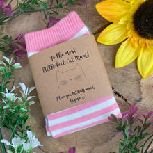 Load image into Gallery viewer, Purrfect Cat Mum Striped Socks