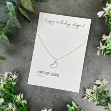 Load image into Gallery viewer, Dainty Heart Necklace - Happy Birthday