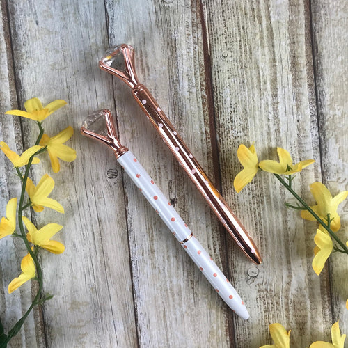 Rose Gold Polka Dot Ballpoint Pen-The Persnickety Co