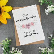 Load image into Gallery viewer, Personalised Plantable Flower Card