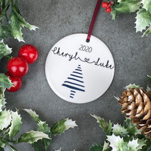 Load image into Gallery viewer, Personalised Couple Christmas Tree Hanging Decoration-2-The Persnickety Co