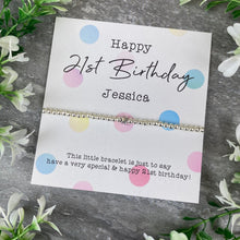 Load image into Gallery viewer, Happy 21st Birthday Beaded Bracelet-8-The Persnickety Co