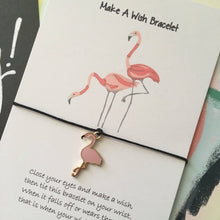 Load image into Gallery viewer, Flamingo Illustration Wish Bracelet-2-The Persnickety Co