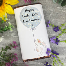 Load image into Gallery viewer, Cute Easter Bunny Personalised Chocolate Bar