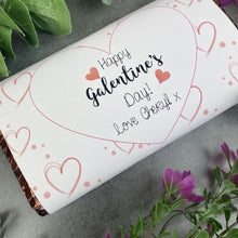 Load image into Gallery viewer, Heart Happy Galentine's Day Chocolate Bar