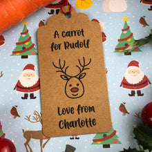 Load image into Gallery viewer, Personalised Rudolph's Carrot Tag-5-The Persnickety Co