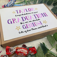 Load image into Gallery viewer, Exam Congratulations - Graduation Chocolate Box - Purple