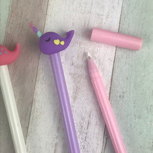 Cute Narwhal Gel Pen-8-The Persnickety Co