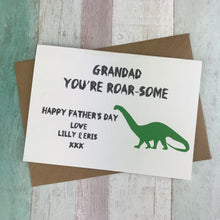 Load image into Gallery viewer, Grandad You're Roar-some Dinosaur Fathers Day Card-The Persnickety Co