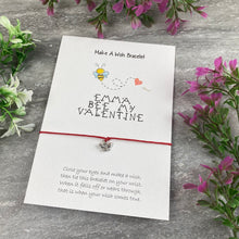 Load image into Gallery viewer, Personalised Bee My Valentine Wish Bracelet-5-The Persnickety Co