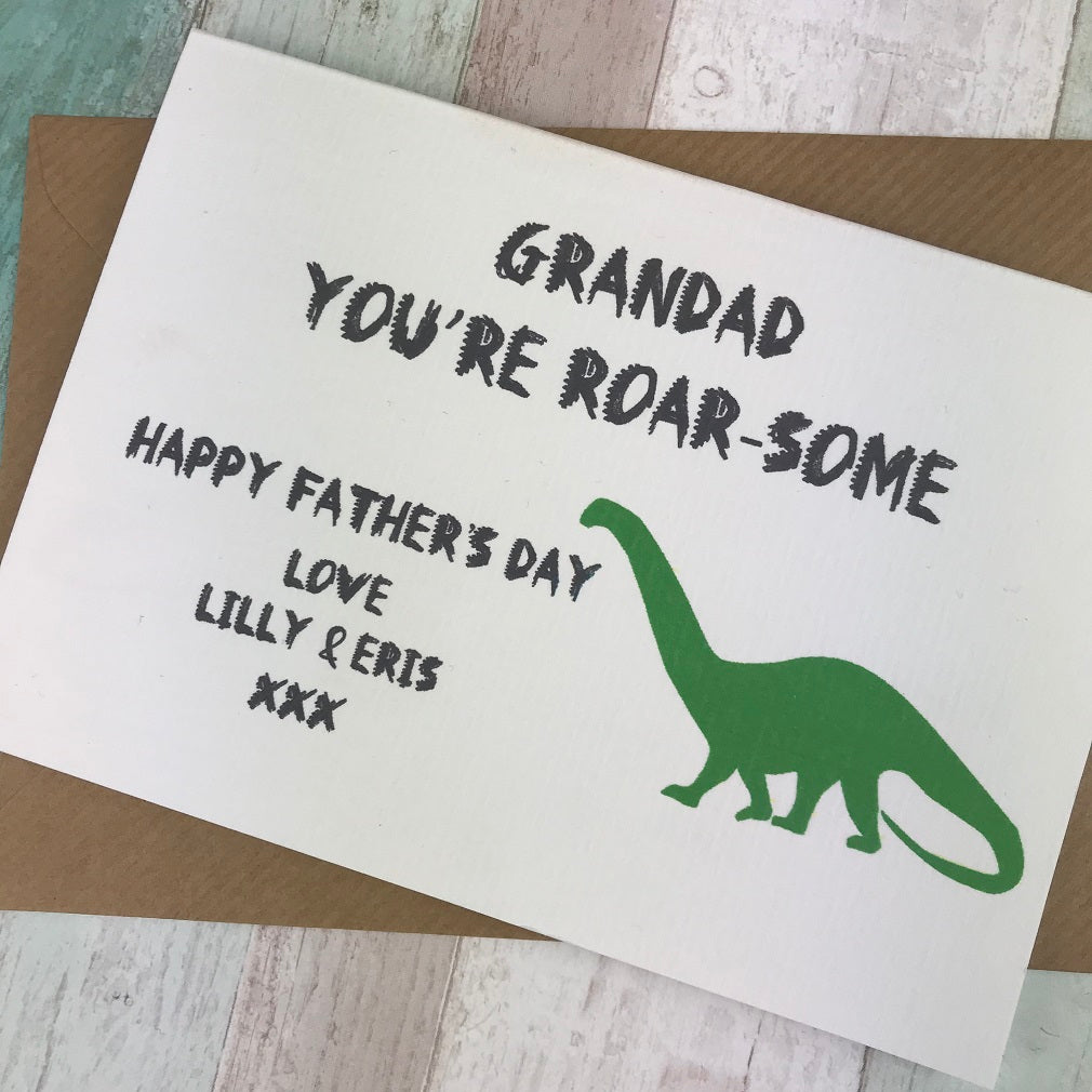 Dinosaur Father's Day Card Roarsome Father's Day 