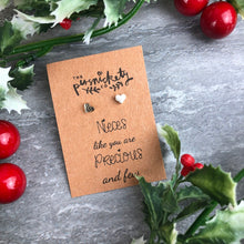 Load image into Gallery viewer, Nieces Like You Are Precious & Few Heart Earrings-9-The Persnickety Co