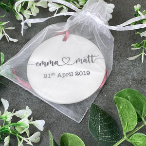 Personalised Couples Wedding Hanging Decoration-8-The Persnickety Co