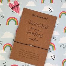 Load image into Gallery viewer, Grandmas Like You Are Precious And Few Wish Bracelet-6-The Persnickety Co