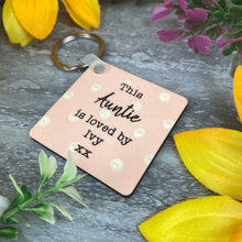Load image into Gallery viewer, This Auntie Is Loved By Photo Keyring