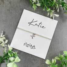 Load image into Gallery viewer, Initial Beaded Bracelet With Letter-The Persnickety Co