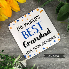 Load image into Gallery viewer, World's Best Grandad Personalised Coaster