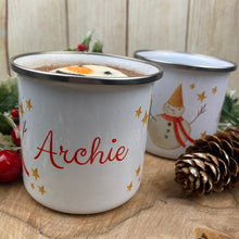 Load image into Gallery viewer, Elf Boy Personalised Enamel Mug