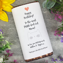 Load image into Gallery viewer, Purrfect Cat Mum Birthday Chocolate Bar