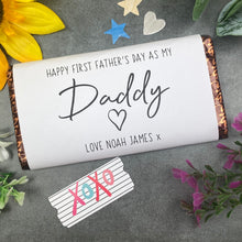 Load image into Gallery viewer, Happy First Father's Day Personalised Chocolate Bar