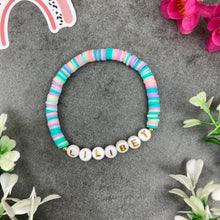 Load image into Gallery viewer, Pastel Rainbow Personalised Name Bracelet
