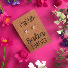 Load image into Gallery viewer, Besties Forever - Heart Earrings- Silver/Gold/Rose Gold-3-The Persnickety Co