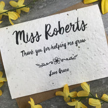 Load image into Gallery viewer, Personalised Teacher Card Thank You For Helping Me Grow-3-The Persnickety Co