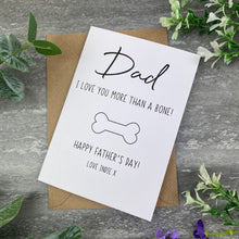 Load image into Gallery viewer, Dog Dad Bone Card