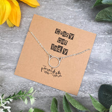 Load image into Gallery viewer, Silver Cat Necklace - Crazy Cat Lady