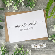 Load image into Gallery viewer, Couples Personalised Wedding Card-3-The Persnickety Co