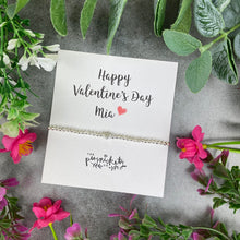 Load image into Gallery viewer, Personalised Valentine's Day Love Heart Beaded Bracelet