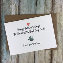 Load image into Gallery viewer, Happy Father&#39;s Day Best Dog Dad Personalised Card-3-The Persnickety Co
