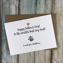 Load image into Gallery viewer, Happy Father's Day Best Dog Dad Personalised Card-3-The Persnickety Co