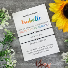 Load image into Gallery viewer, Personalised First Day At School Wish Bracelet-The Persnickety Co