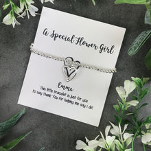 Load image into Gallery viewer, For A Special Flower Girl Beaded Charm Bracelet-4-The Persnickety Co