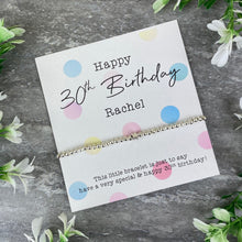 Load image into Gallery viewer, Happy 30th Birthday Beaded Bracelet-7-The Persnickety Co