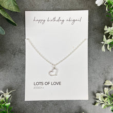 Load image into Gallery viewer, Dainty Heart Necklace - Happy Birthday