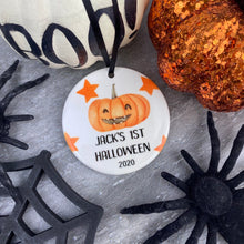 Load image into Gallery viewer, Personalised 1st Halloween Hanging Decoration-The Persnickety Co