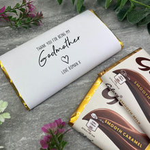 Load image into Gallery viewer, Personalised Godmother Thankyou Chocolate Bar