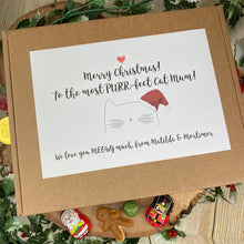 Load image into Gallery viewer, Personalised Happy Christmas Cat Mum/Dad - Sweet Box