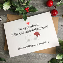 Load image into Gallery viewer, Merry Christmas To The Most PURR-fect Cat Mum/Dad Card-2-The Persnickety Co