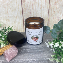 Load image into Gallery viewer, Personalised Photo Candle - This Auntie Is Loved By