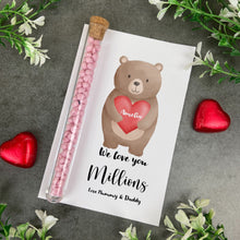 Load image into Gallery viewer, Personalised We Love You Millions Valentines Treat-The Persnickety Co