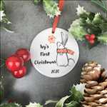 Load image into Gallery viewer, Personalised First Christmas Hanging Decoration-9-The Persnickety Co
