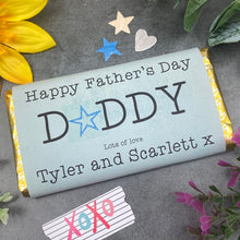 Load image into Gallery viewer, Happy Father's Day Daddy Personalised Chocolate Bar