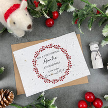 Load image into Gallery viewer, Plantable Seed card - Christmas Berry Wreath-The Persnickety Co